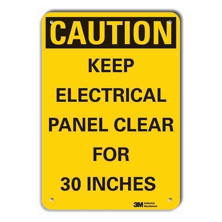 Caution Sign,10 In. H,Aluminum, LCU3-0386-RA_14x10