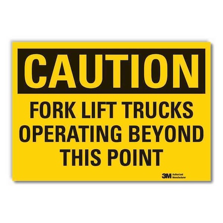 Caution Sign, 7 In H, 10 In W, Non-PVC Polymer, Vertical Rectangle, English, LCU3-0398-ED_10x7