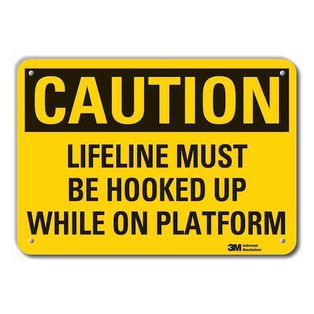 Caution Sign, 10 In H, 14 In W, Plastic, Horizontal Rectangle, English, LCU3-0400-NP_14x10