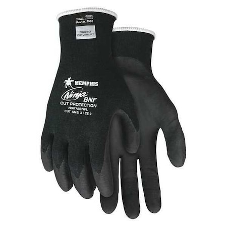 Cut Resistant Coated Gloves, A3 Cut Level, Nitrile, M, 1 PR