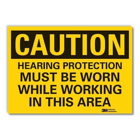 Caution Sign,7 In. H,Vinyl, LCU3-0447-RD_10x7