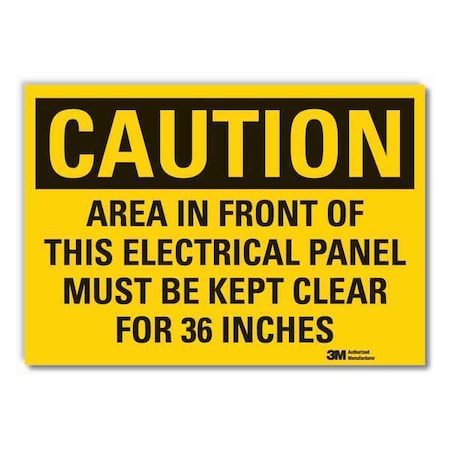 Caution Sign,10 W,7 H,0.004 Thickness, LCU3-0466-ED_10x7
