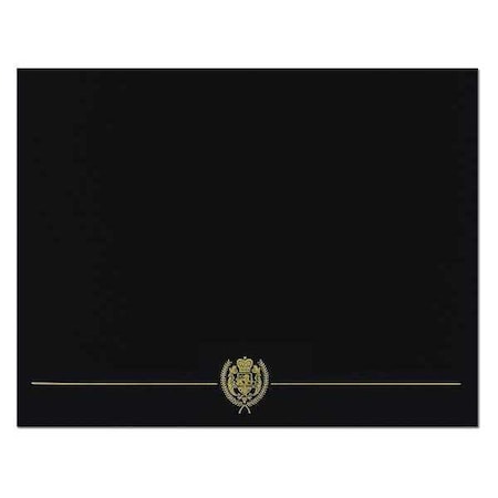 Certificate Cover,Black/Gold,12 In H,PK5