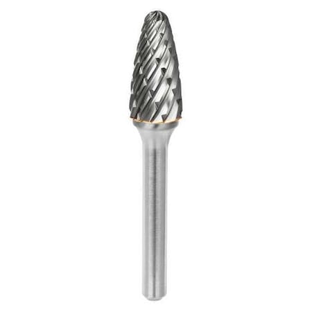 Carbide Bur,Double Cut,5/8in Cut L,SF1