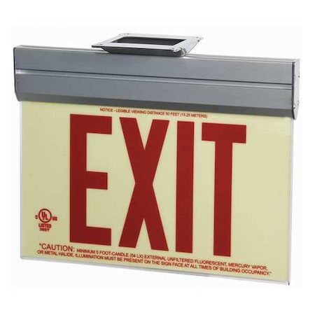 Exit Sign,7 1/2 In X 13 In,Plastic, GRAN11407