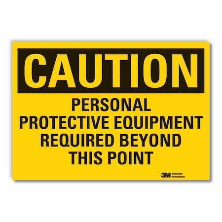 Caution Sign,10 W,7 H,0.004 Thickness, LCU3-0440-ED_10x7
