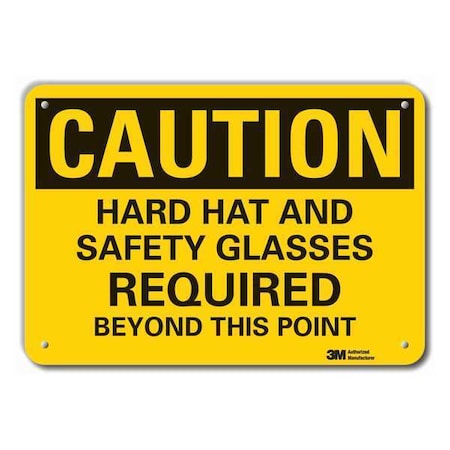 Caution Sign,14 W,10 H,0.055 Thick, LCU3-0434-NP_14x10