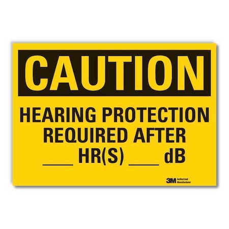 Caution Sign,3-1/2 In. H,Vinyl, LCU3-0416-RD_5x3.5