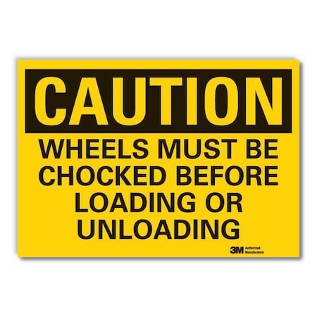 Caution Sign,7 In. H,Vinyl, 7 In H, 10 In W, Reflective, Vertical Rectangle, LCU3-0419-RD_10x7