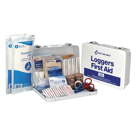 First Aid First Aid Kit, Metal, 25 Person