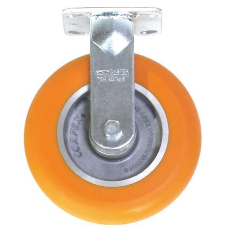 Rigid Plate Caster,Polyurethane,1200 Lb.