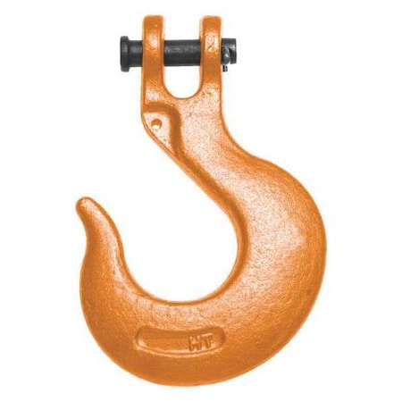 3/8 Alloy Clevis Slip Hook, Forged Alloy, Painted Orange