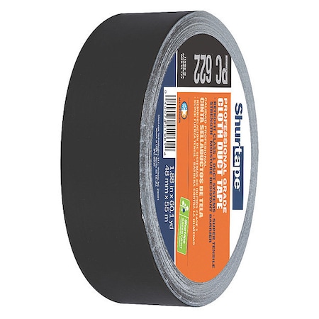 Duct Tape,55m L,Adhesion 60 Oz./in,Black