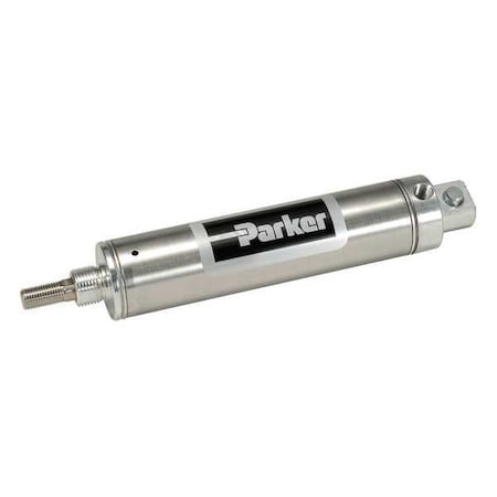 Air Cylinder, 1 1/2 In Bore, 1 In Stroke, Round Body Single Acting