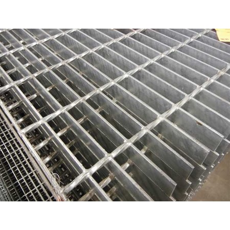 Bar Grating, Smooth, 72 In L, 24 In W, 1.0 In H, Galvanized Steel Finish