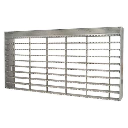 Aluminum Grating,Smooth,Grooved,1.25In H