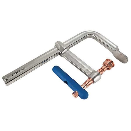 18 In F-Clamp Copper-Plated Steel Handle And 7 In Throat Depth