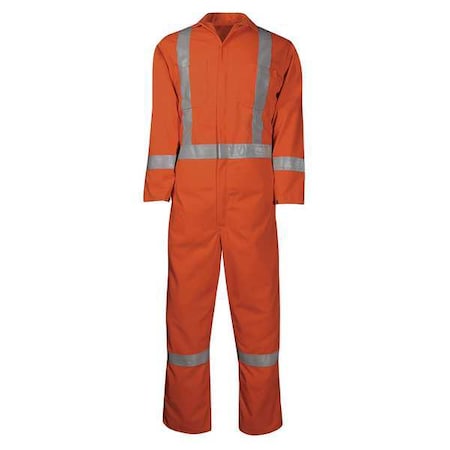 Flame Resistant Coverall, Orange, Ultra Soft(R), 3XL
