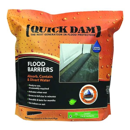 quick dam qd617-1 water act flood barrier,9"wx17.