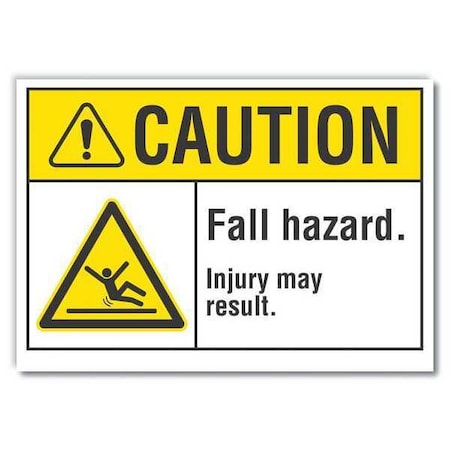 Caution Sign, 3 1/2 In H, 5 In W, Reflective Sheeting, Horizontal Rectangle, LCU3-0019-RD_5x3.5