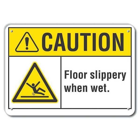 Caution Sign, 10 In H, 14 In W, Plastic, Horizontal Rectangle, English, LCU3-0020-NP_14x10