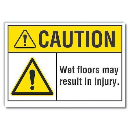 Caution Sign, 7 In H, 10 In W, Reflective Sheeting, Vertical Rectangle, English, LCU3-0030-RD_10x7