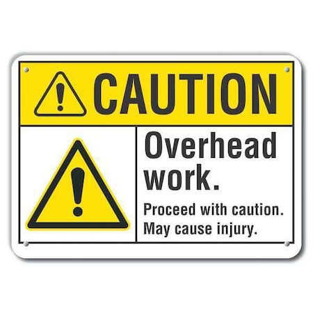 Caution Sign,Recycled Aluminum,10 In. H, LCU3-0032-RA_14x10