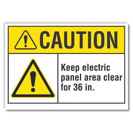 Caution Sign,Self-Adhesive Vinyl,7 In. H, LCU3-0041-RD_10x7