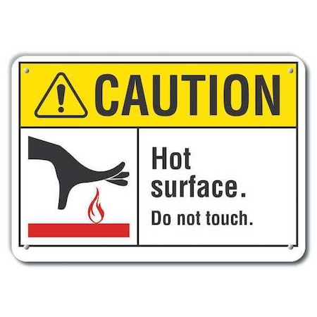 Caution Sign, 7 In H, 10 In W, Plastic, Vertical Rectangle, English, LCU3-0099-NP_10x7