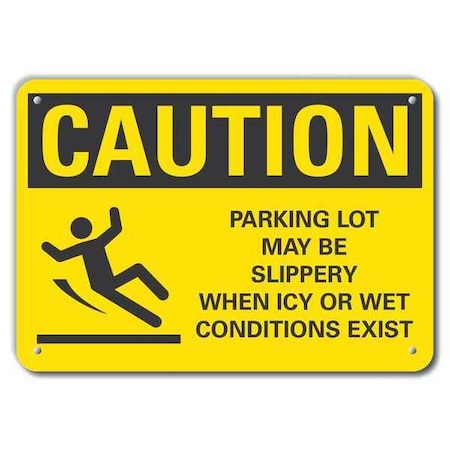 Caution Sign, 7 In H, 10 In W, Plastic, Vertical Rectangle, English, LCU3-0139-NP_10x7