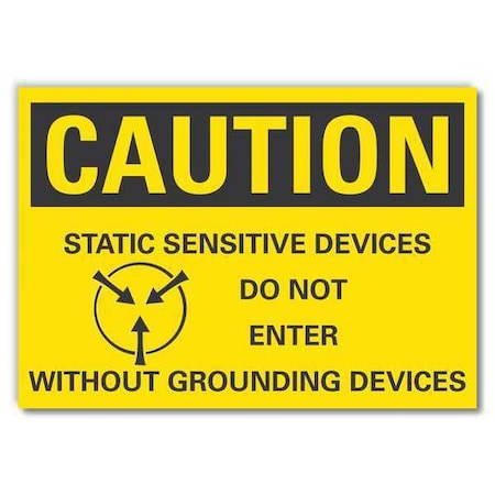 Caution Sign,10 W,7 H,0.004 Thickness, LCU3-0133-ED_10x7