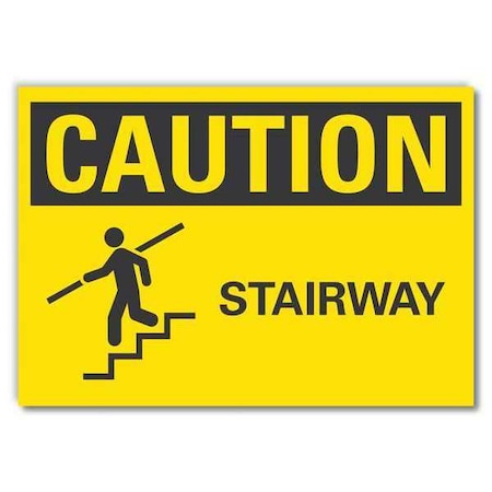 Caution Sign,Self-Adhesive Vinyl,10 In H, LCU3-0142-RD_14x10