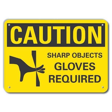 Caution Sign,Recycled Aluminum,10 In. H, LCU3-0149-RA_14x10