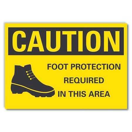Caution Sign,14W,10 H,0.004 Thickness, LCU3-0171-ED_14x10