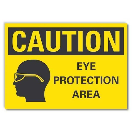 Caution Sign,Self-Adhesive Vinyl,10 In H, LCU3-0164-RD_14x10