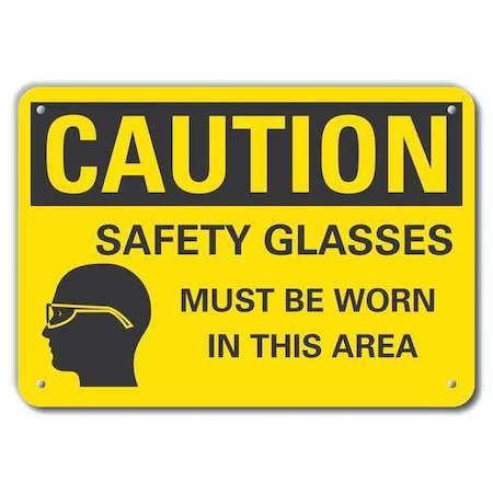 Caution Sign,14 W,10 H,0.055 Thick, LCU3-0166-NP_14x10