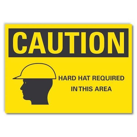 Caution Sign,10 W,7 H,0.004 Thickness, LCU3-0177-ED_10x7