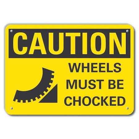 Caution Sign, 10 In H, 14 In W, Aluminum, Horizontal Rectangle, English, LCU3-0198-RA_14x10