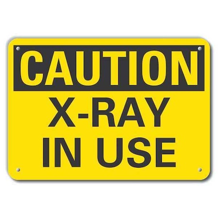 Caution Sign, 7 In H, 10 In W, Plastic, Vertical Rectangle,LCU3-0220-NP_10x7