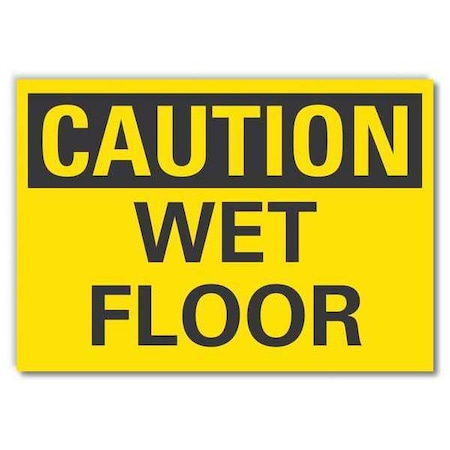 Caution Sign, 5 In H, 7 In W, Reflective Sheeting, Horizontal Rectangle, English, LCU3-0208-RD_7x5