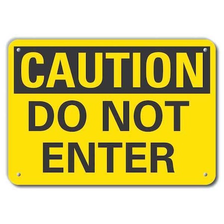 Caution Sign, 7 In H, 10 In W, Aluminum, Vertical Rectangle, English, LCU3-0215-RA_10x7
