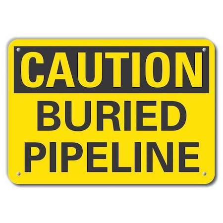 Caution Sign, 7 In H, 10 In W, Plastic, Vertical Rectangle, English, LCU3-0236-NP_10x7