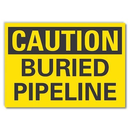 Caution Sign, 7 In H, 10 In W, Non-PVC Polymer, Vertical Rectangle, English, LCU3-0236-ED_10x7