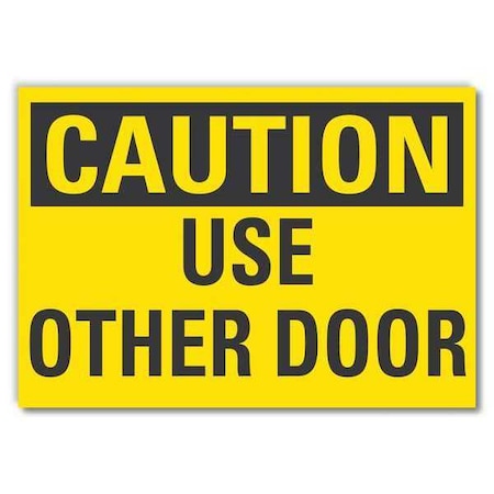 Caution Sign, 5 In H, 7 In W, Reflective Sheeting, Horizontal Rectangle, English, LCU3-0232-RD_7x5