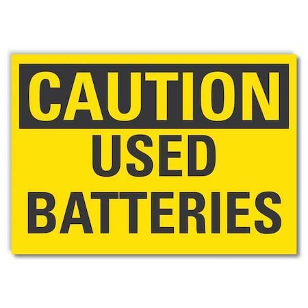 Caution Sign,14W,10 H,0.004 Thickness, LCU3-0233-ED_14x10