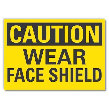 Caution Sign,Self-Adhesive Vinyl,10 In H, LCU3-0244-RD_14x10