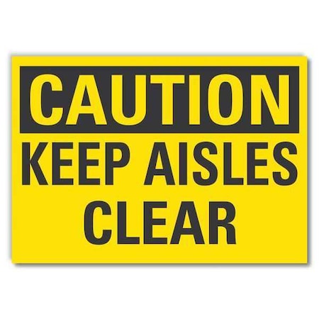 Caution Sign, 5 In H, 7 In W, Reflective Sheeting, Horizontal Rectangle, English, LCU3-0247-RD_7x5