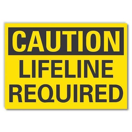 Caution Sign,14W,10 H,0.004 Thickness, LCU3-0248-ED_14x10