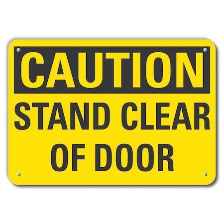 Caution Sign, 7 In H, 10 In W, Plastic, Vertical Rectangle, English, LCU3-0256-NP_10x7