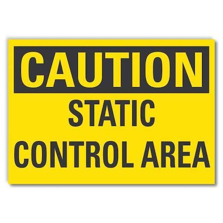 Caution Sign,Self-Adhesive Vinyl,10 In H, LCU3-0257-RD_14x10